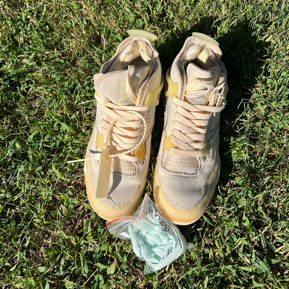 Jordan Women's Sneakers in Cream and Yellow